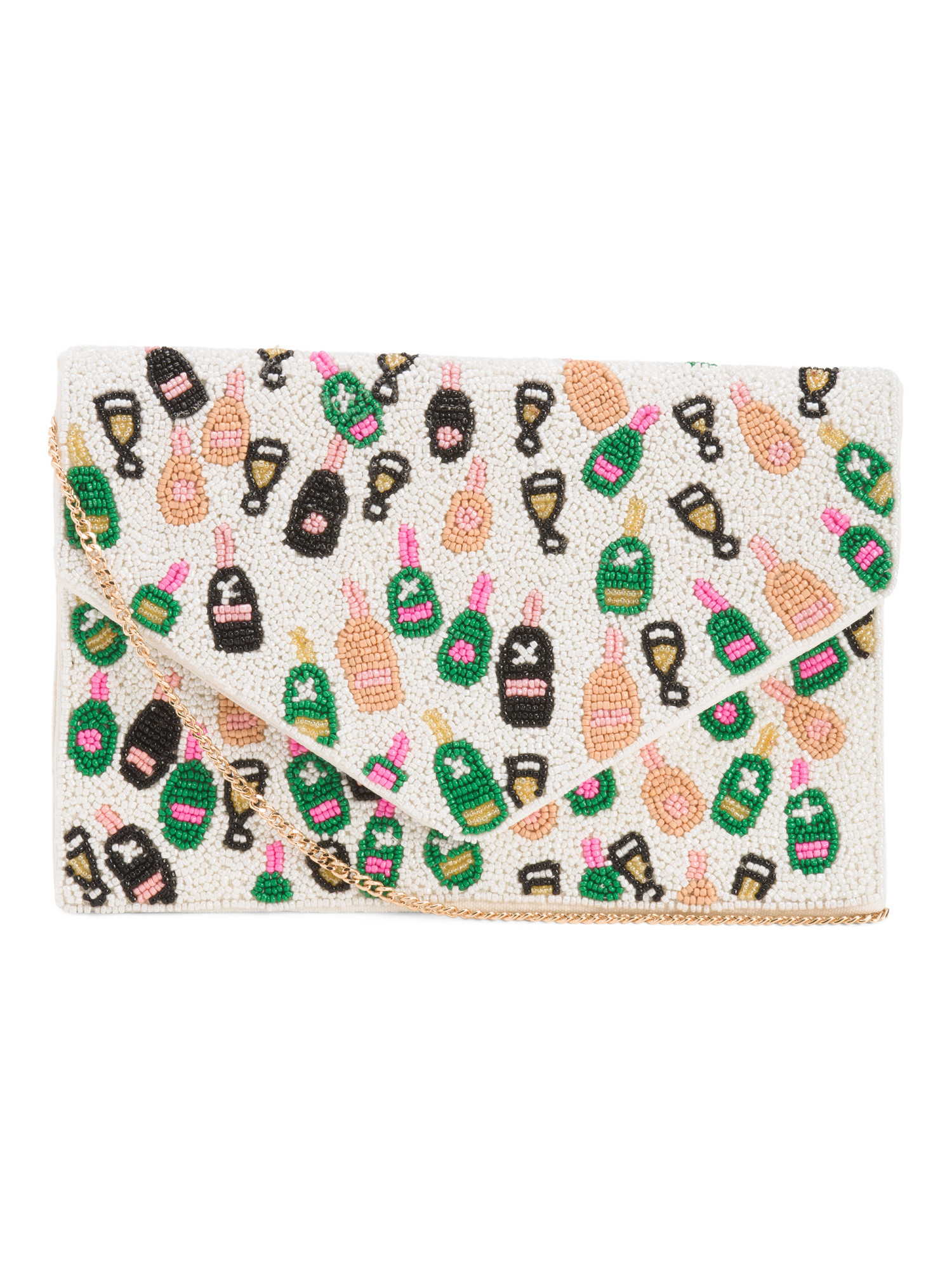 Beaded Cheers Envelope Clutch With Chain | Handbags | Marshalls | Marshalls