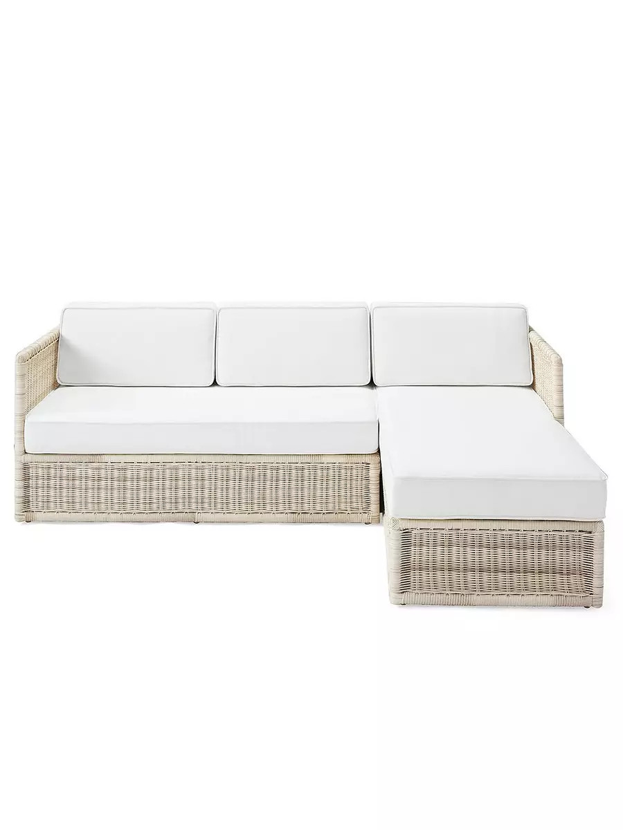Pacifica Right-Facing Chaise Sectional - Driftwood | Serena and Lily
