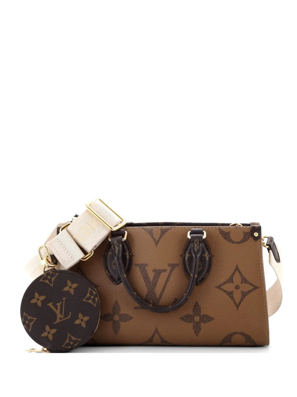 Louis Vuitton Pre-Owned OnTheGo Tote Reverse Monogram Giant East West shoulder bag - Brown | Farfetch Global