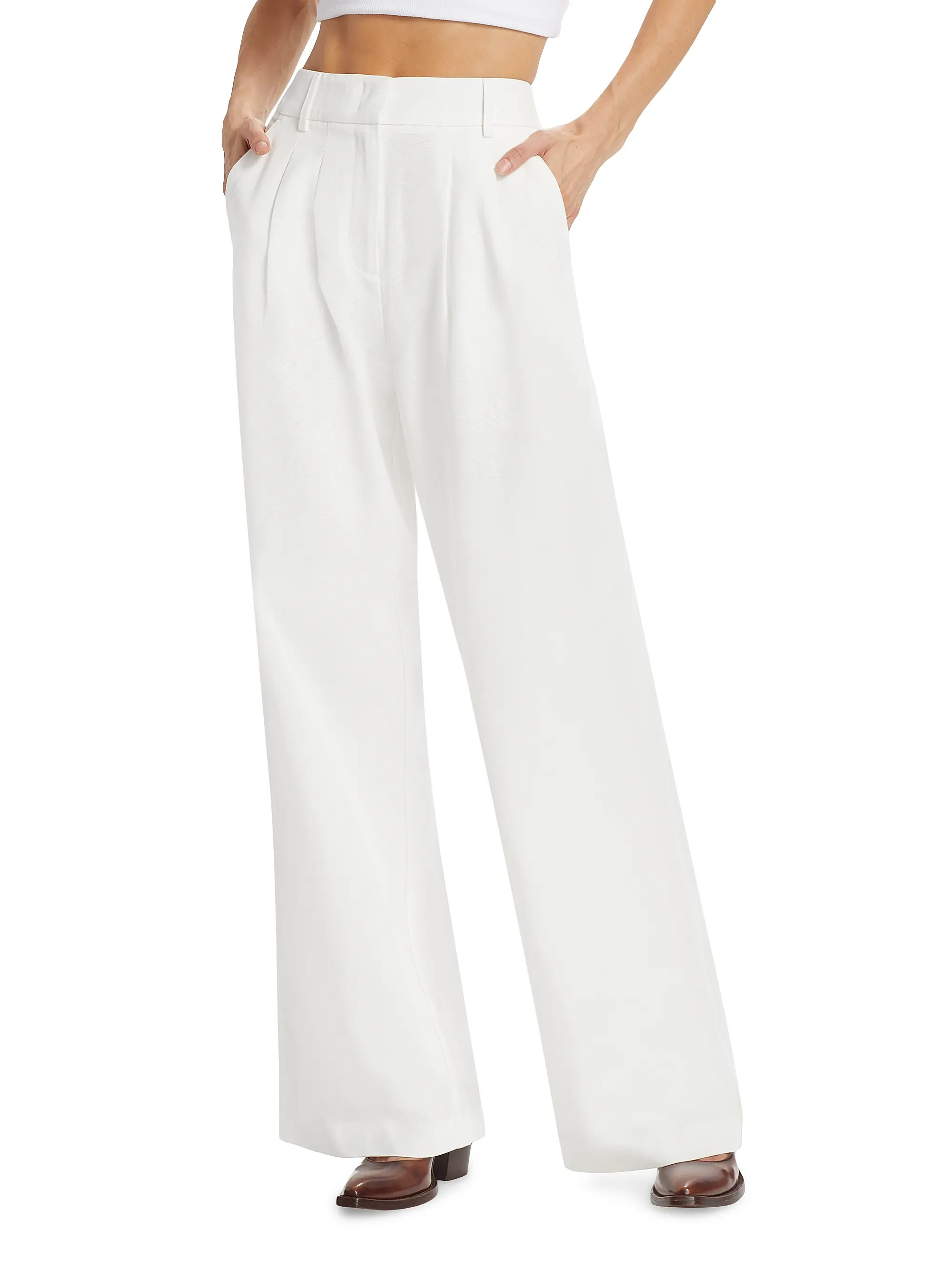 High-Rise Wide-Leg Pants | Saks Fifth Avenue