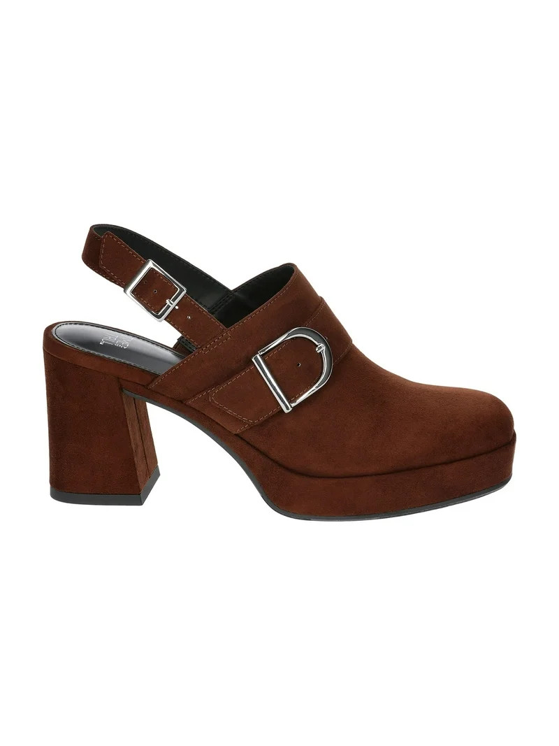 Time and Tru Women's Faux Suede Sling Back Clogs | Walmart (US)