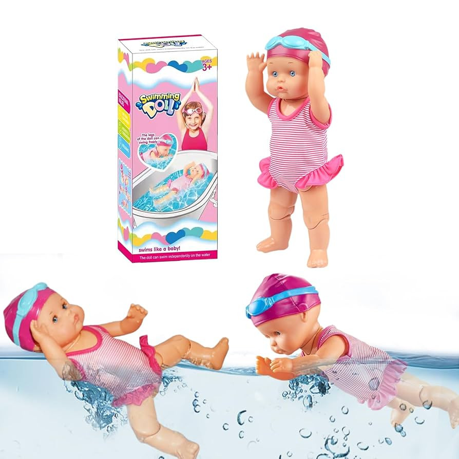 Waterproof Swimming Baby Doll, Swimming Dolls for Pool with Realistic Movementss, Poseable Limbs,... | Amazon (US)