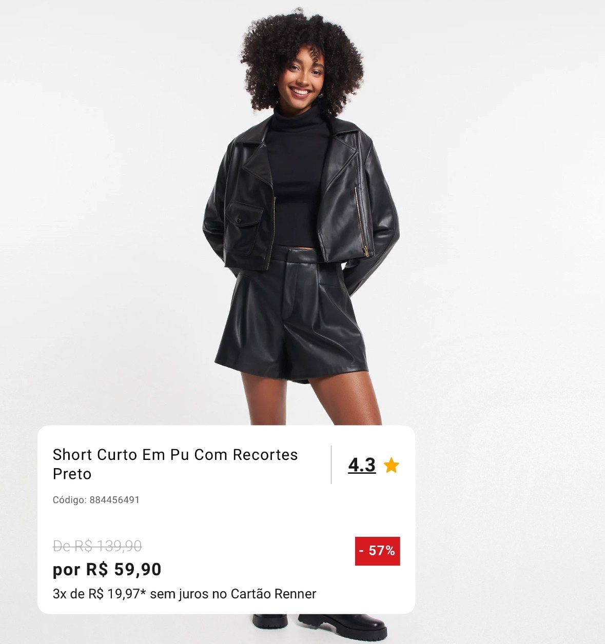 Short Curto em Pu com Recortes
R$ 59,90 ou 2x de R$ 29,95
🛒 https://bit.ly/4jcJfOH

Poucas unidades na Renner 

#LTKbrasil #LTKpromo #LTKautumn