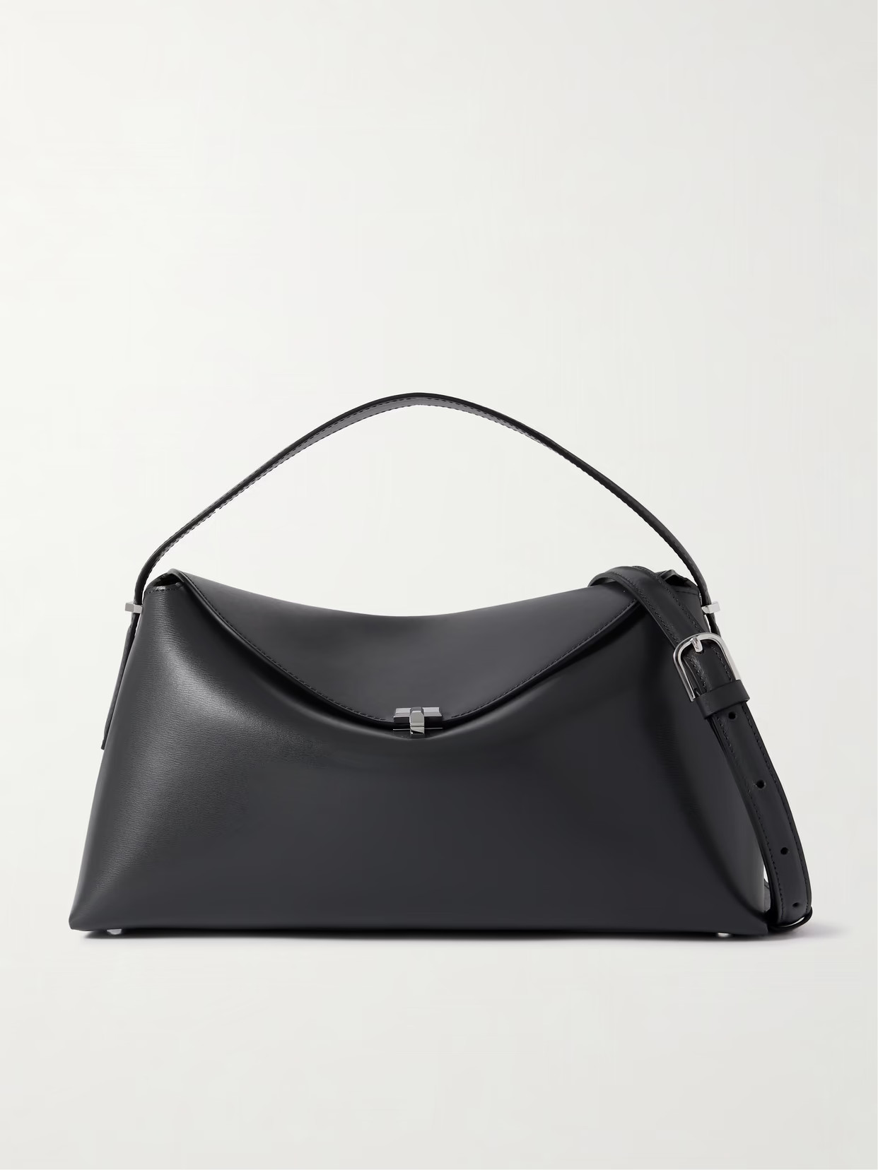 TOTEME - T-lock Leather Shoulder Bag - Gray | NET-A-PORTER (UK & EU)