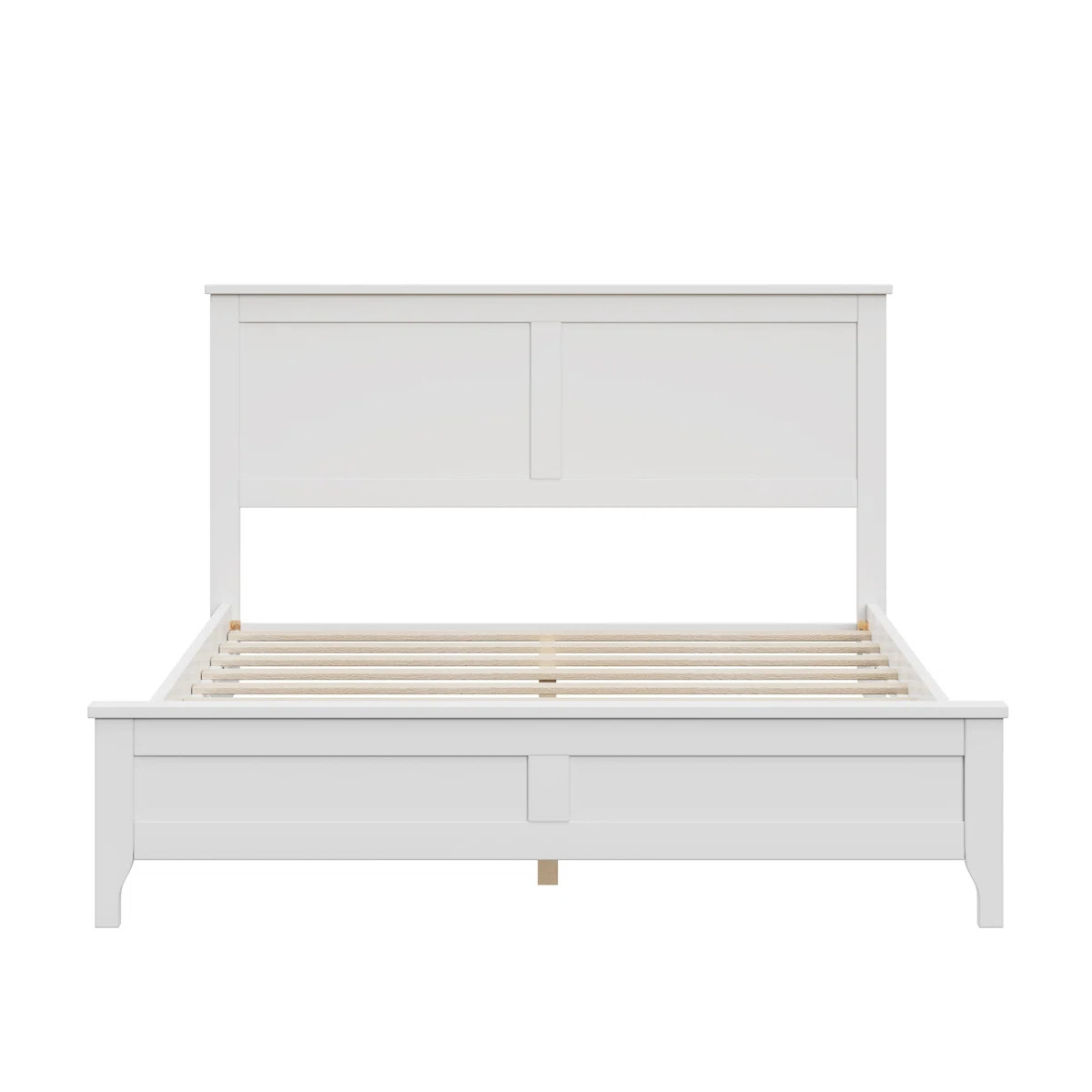 Modern White Wood Full Platform Bed | Wayfair North America