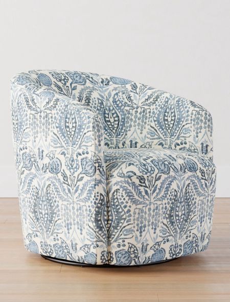 Loving this fabric on the Preston swivel chair from pottery barn! 

Under $1000 



Living room furniture, blue , pattern, fun, colorful chairs, bedroom 

#LTKhome