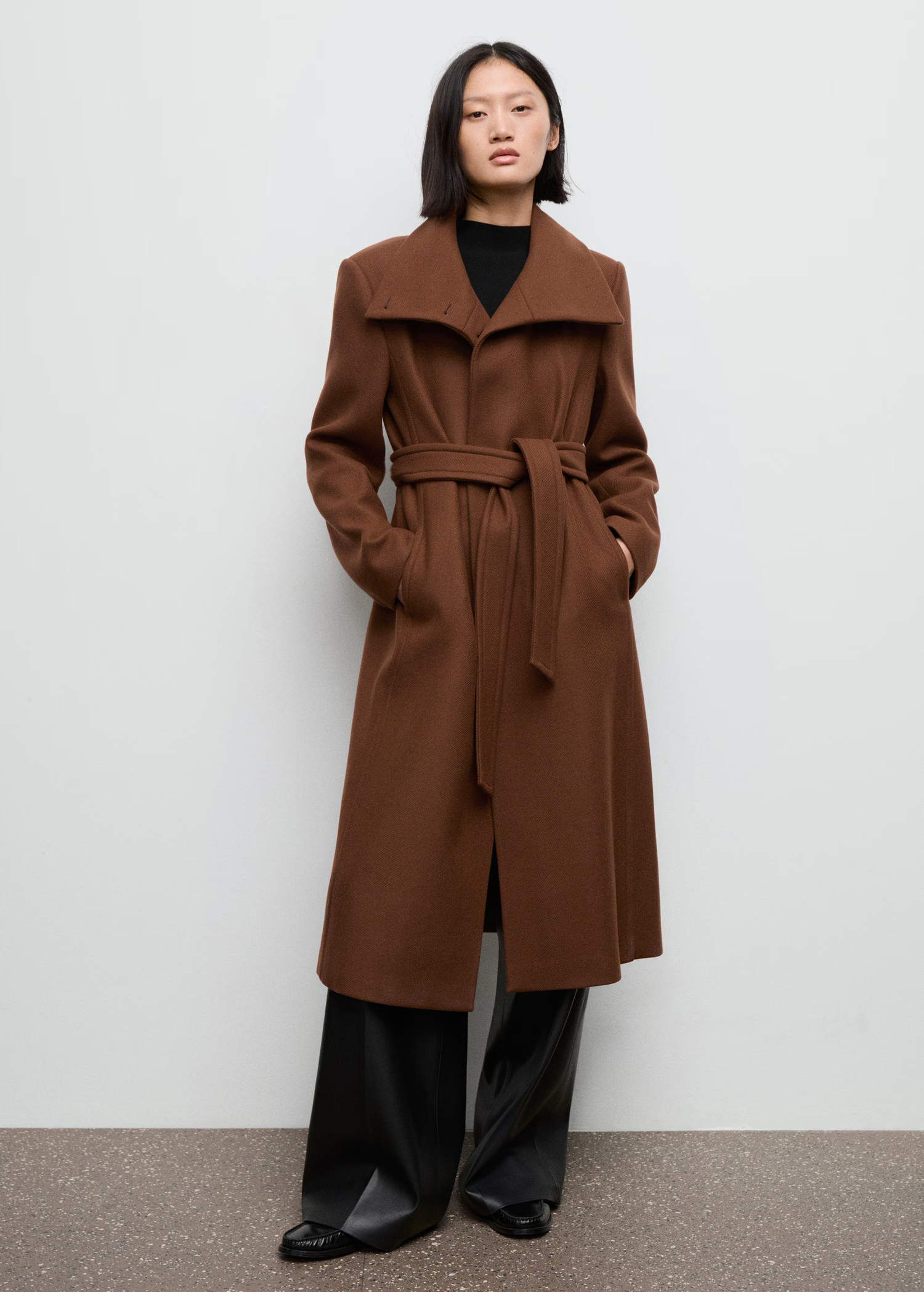 Manteco wool coat with belt - Women | MANGO USA | Mango (US/MX/AU)