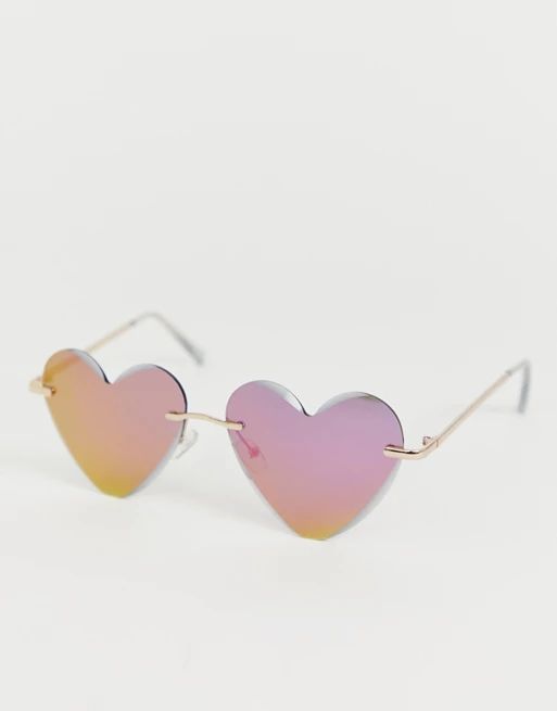 ASOS DESIGN bevelled heart sunglasses | ASOS US