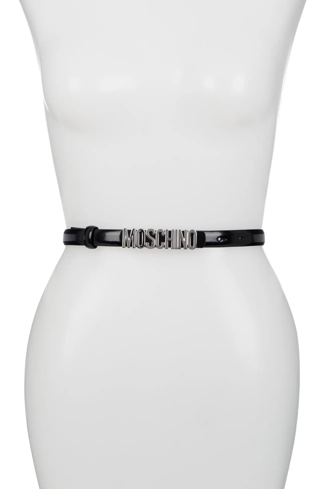 MOSCHINO | Thin Leather Logo Belt | Nordstrom Rack | Nordstrom Rack