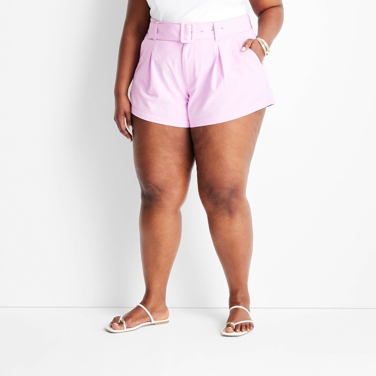 Women's High-Rise Belted Shorts - Future Collective™ with Jenee Naylor | Target