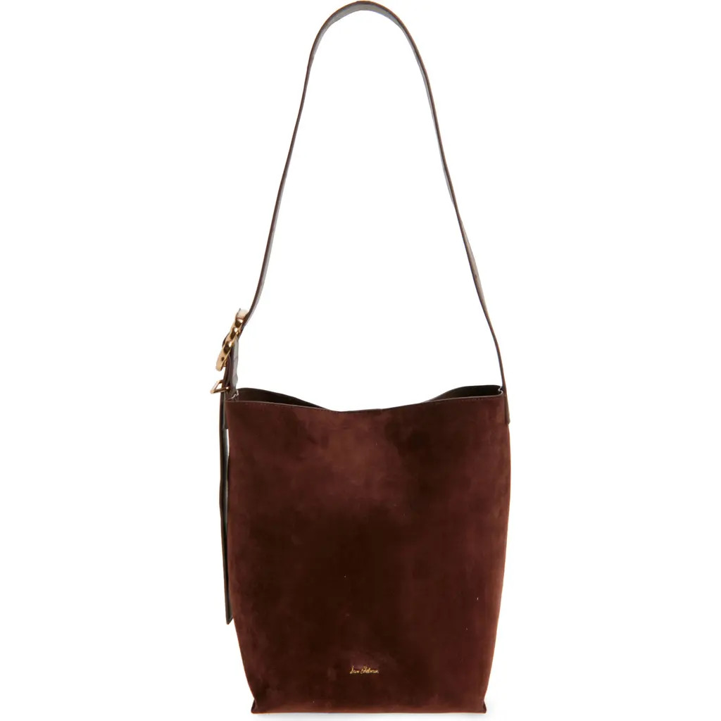 Sam Edelman Saige Suede Bucket Shoulder Bag in Dark Brown at Nordstrom | Nordstrom