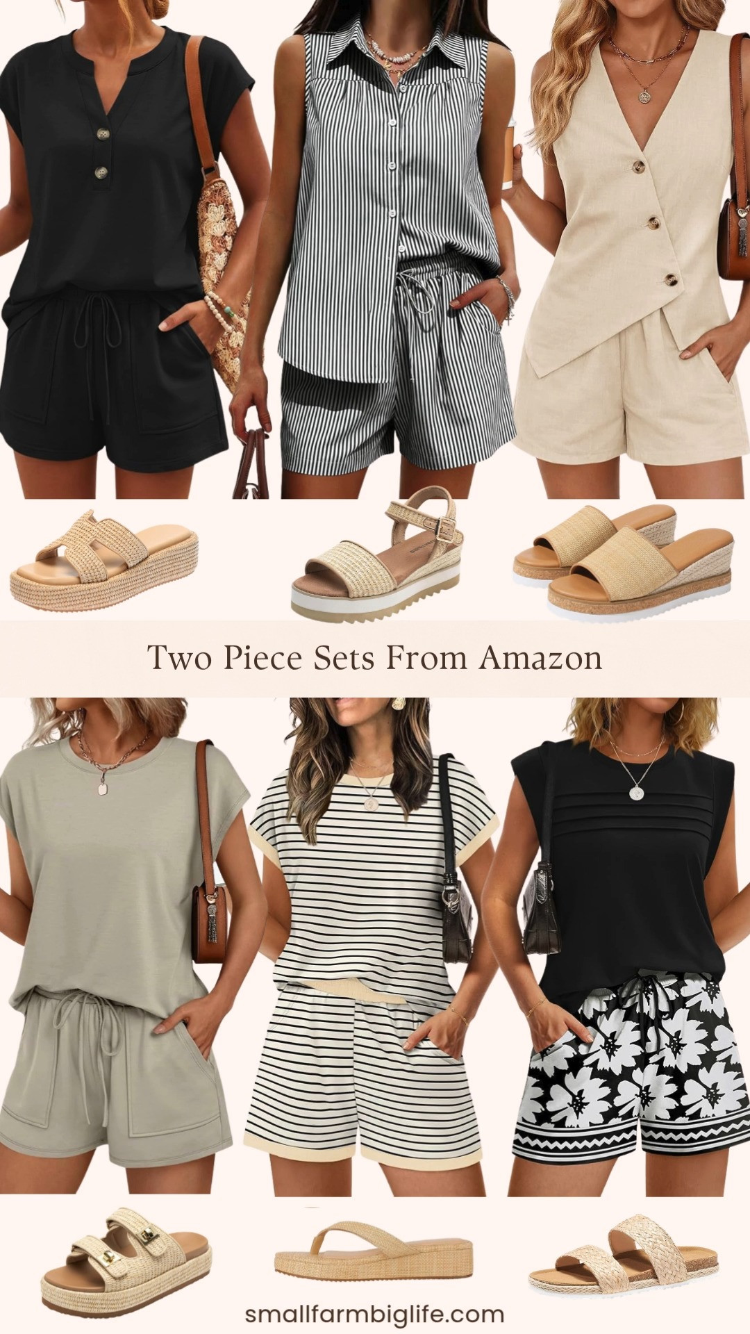 The perfect summer outfit formula is a cute two piece set and a pair of raffia mules and Amazon has both at the best prices right now! From breezy matching short sets and linen vest and shorts combos to floral printed sets, striped lounge sets, and the most beautiful natural raffia espadrilles, platform wedges, and slip on sandals, these are the effortless and stylish pieces that make getting dressed for vacation, weekends, and everyday summer life so easy and fun. Linking everything below! 

 #LTKootd #LTKOver40 #LTKTravel