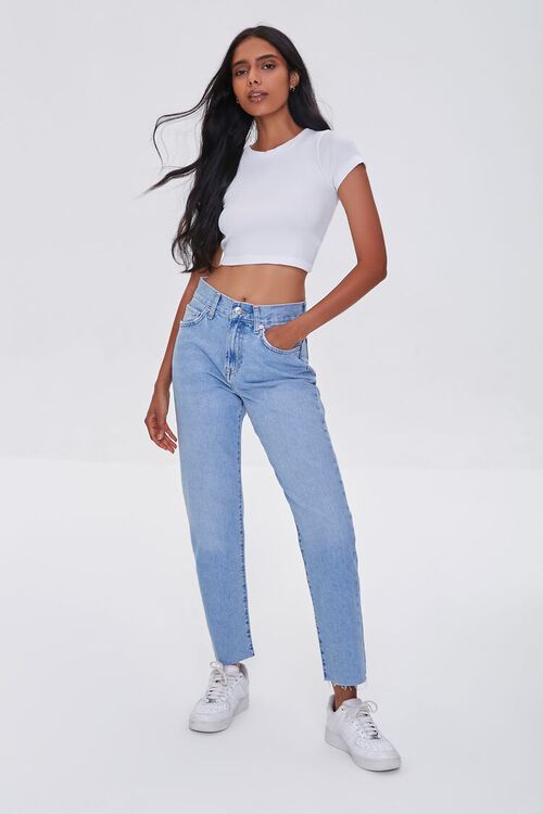 Premium Distressed Mom Jeans | Forever 21 (US)