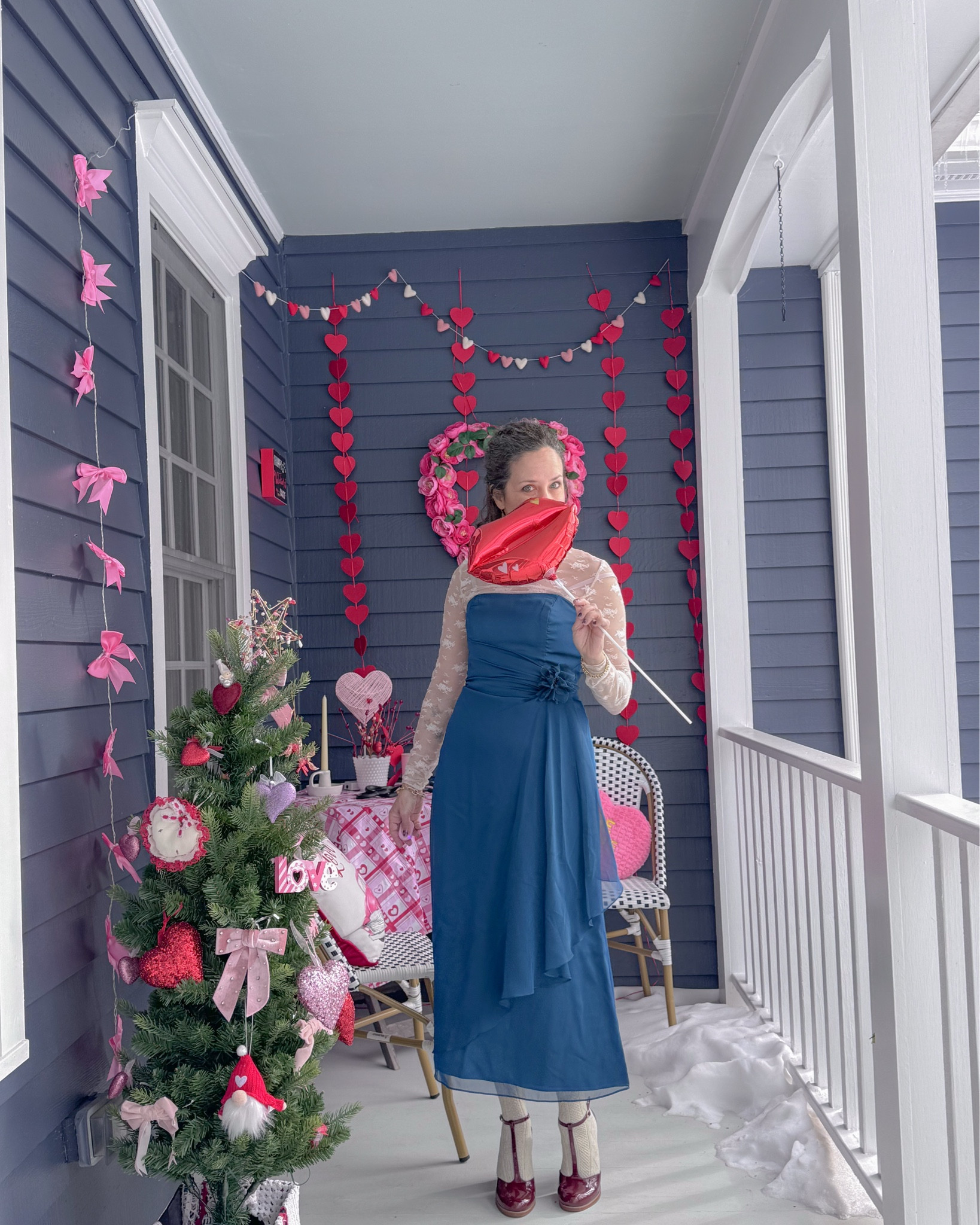 Happy Fashion Week / Valentine week! ❤️  Dress is a thrift find, wearing lace long sleeve top underneath, fleece lined leggings, tall socks and heels. 👠 

#LTKValentine #LTKOver40 #LTKNYFW