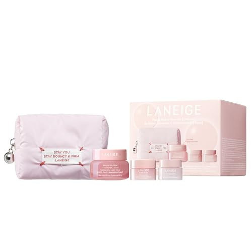 LANEIGE Bouncy and Firm Trio Set: Peony, Collagen Complex, Full Sized Eye Sleeping Mask, Face Sleeping Mask, Lip Treatment, Visibly Plump & Firm | Amazon (US)