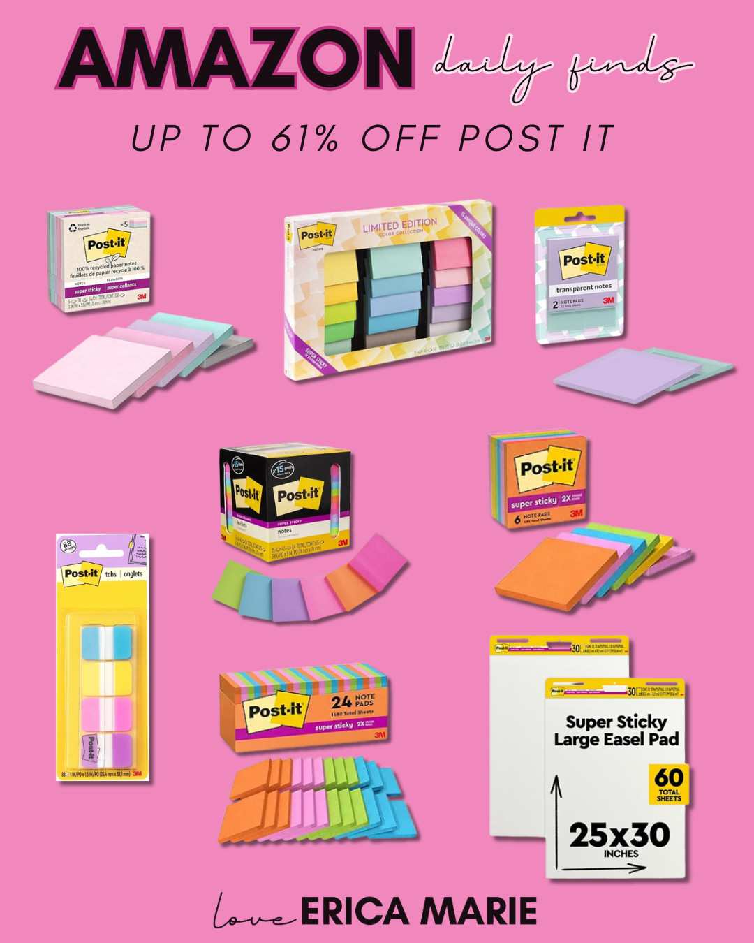 If you love staying organized, this Post-it sale with up to 61% off is such a good find. I love having them around for everyday use. Whether you’re jotting down quick reminders, making to-do lists, bookmarking pages, or keeping your desk a little more organized, Post-it notes are one of those simple essentials that always come in handy. post it notes, organization, productivity 

 #LTKdayinmylife #LTKHome #LTKSaleAlert