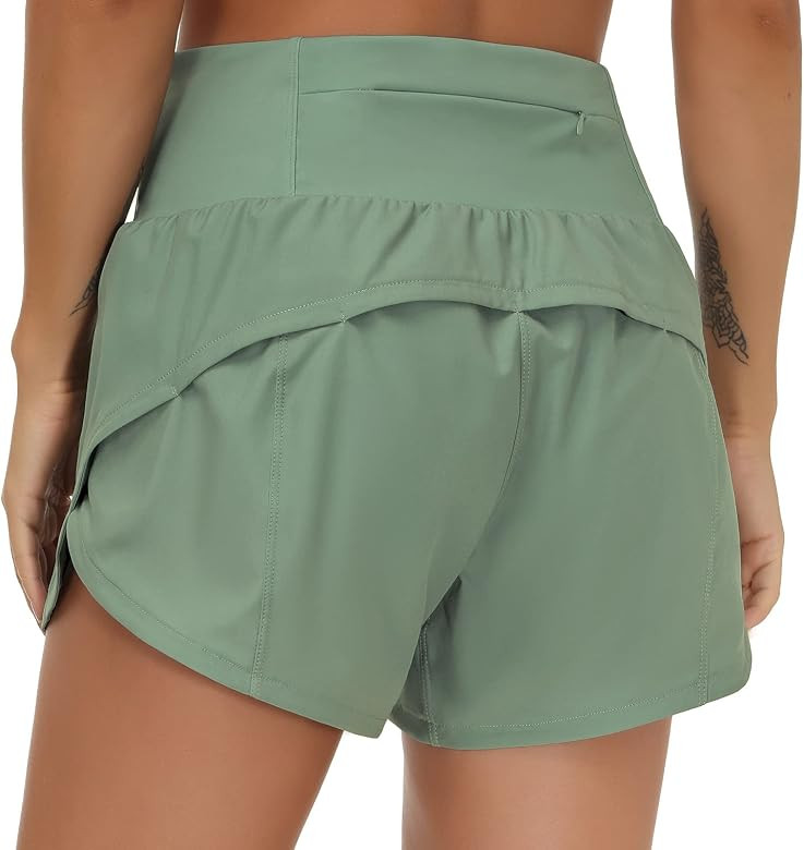 THE GYM PEOPLE Womens High Waisted Running Shorts Quick Dry Athletic Workout Shorts with Mesh Lin... | Amazon (US)