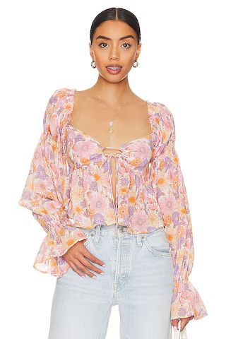 Tularosa Clemencey Top in Lilac Retro Floral from Revolve.com | Revolve Clothing (Global)