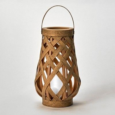 Rattan Outdoor Lantern LED Candle Natural - Opalhouse™ | Target
