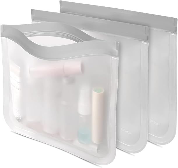 3pack TSA Approved Toiletry Bag, RealPlus Quart Size Clear Travel Toiletry Bag, Triple-sealed Sea... | Amazon (US)