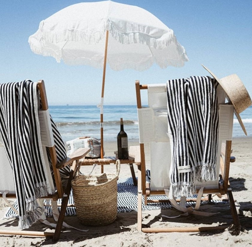 The luxury striped beach towel and beach blanket that makes every beach day feel a little more elevated. 🏖️ Ultra-thick, oversized, and beautifully designed with classic navy stripes and fringe details, it's perfect for beach vacations, pool days, resort getaways, lake weekends, and relaxing in the sunshine. Soft, timeless, and effortlessly coastal, this is the kind of beach essential you'll reach for season after season. 

Pair it with your favorite beach umbrella and woven tote for the ultimate resort-inspired setup. 🌊

#LTKSeasonal #LTKTravel #LTKSwim