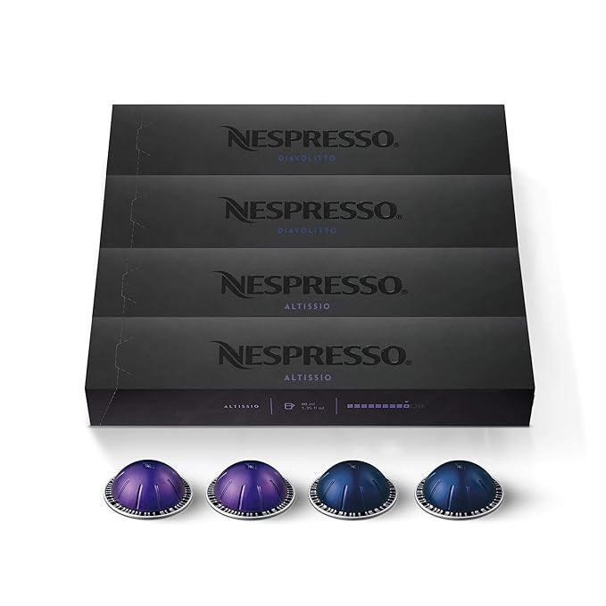 Nespresso Capsules VertuoLine, Espresso, Bold Variety Pack, Medium and Dark Roast Espresso Coffee... | Amazon (US)