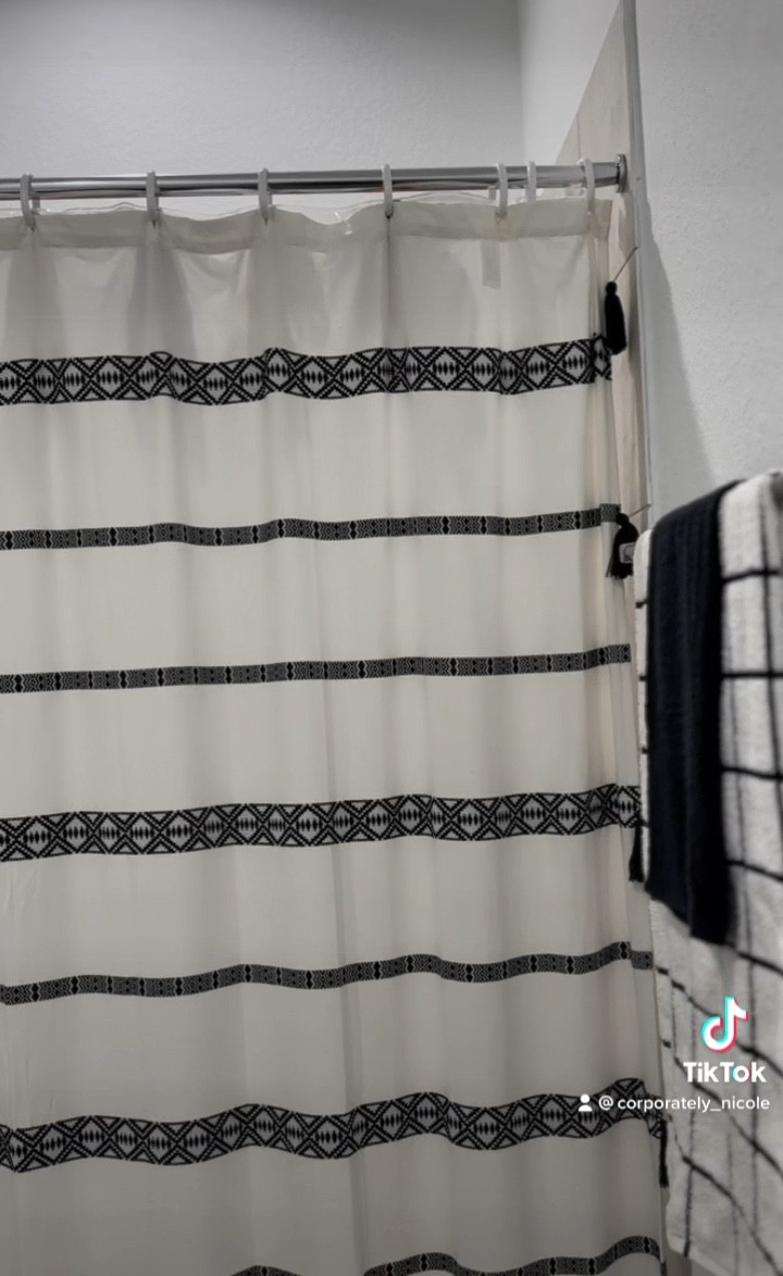 GUEST BATHROOM boho decor inspiration. Here is how my guest bathroom is coming together thus far. 

Curtain: Walmart 
Towels: Target 
Sink Decor: Target 
Shelves: Amazon 

#LTKhome #LTKstyletip #LTKunder100