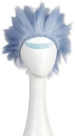 Amazon.com: Qaccf Short Straight Halloween Costume Cosplay Party Wig with Eyebrow Set (Blue) : Cl... | Amazon (US)