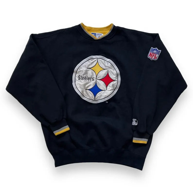 Vintage 90s Starter Pittsburgh Steelers Sweatshirt Size L - Etsy | Etsy (US)
