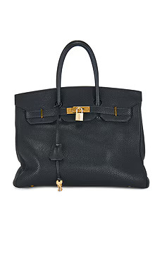 FWRD Renew Hermes Clemence Birkin 35 Retourne Handbag in Noir from Revolve.com | Revolve Clothing (Global)