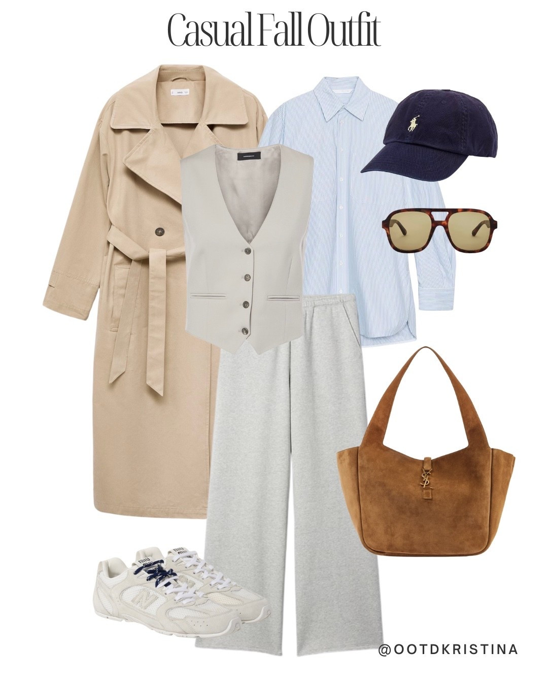 Casual fall outfit #trenchcoat #falloutfit #miumiu #ralphlauren #tote #zara 

#LTKSeasonal #LTKFindsUnder50 #LTKFindsUnder100