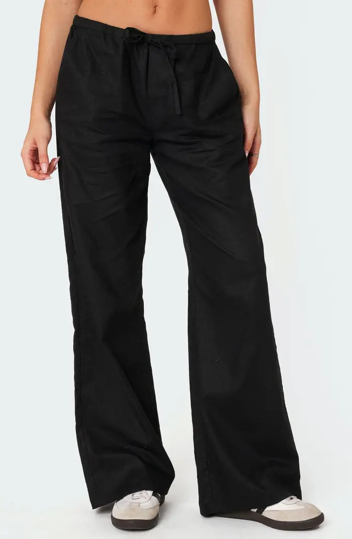EDIKTED Maison Drawstring Wide Leg Pants | Nordstrom | Nordstrom