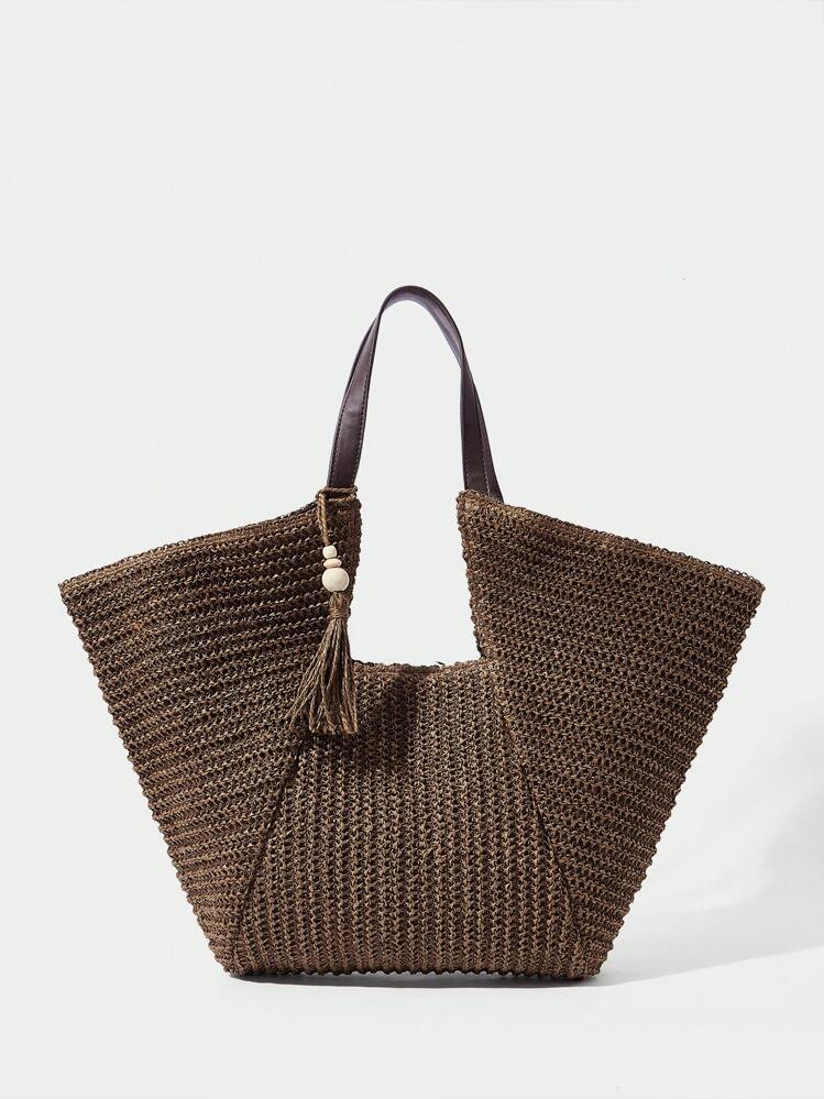 SHECARRY Women Tote Bag, Solid Color, Minimalist, Practical Multifunction | SHEIN