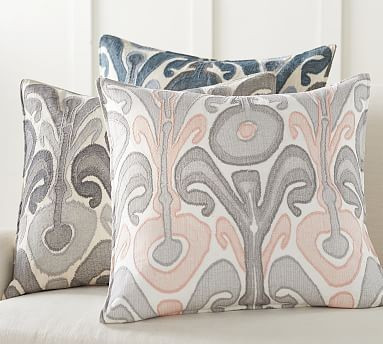 Kenmare Ikat Embroidered Pillow Covers | Pottery Barn (US)