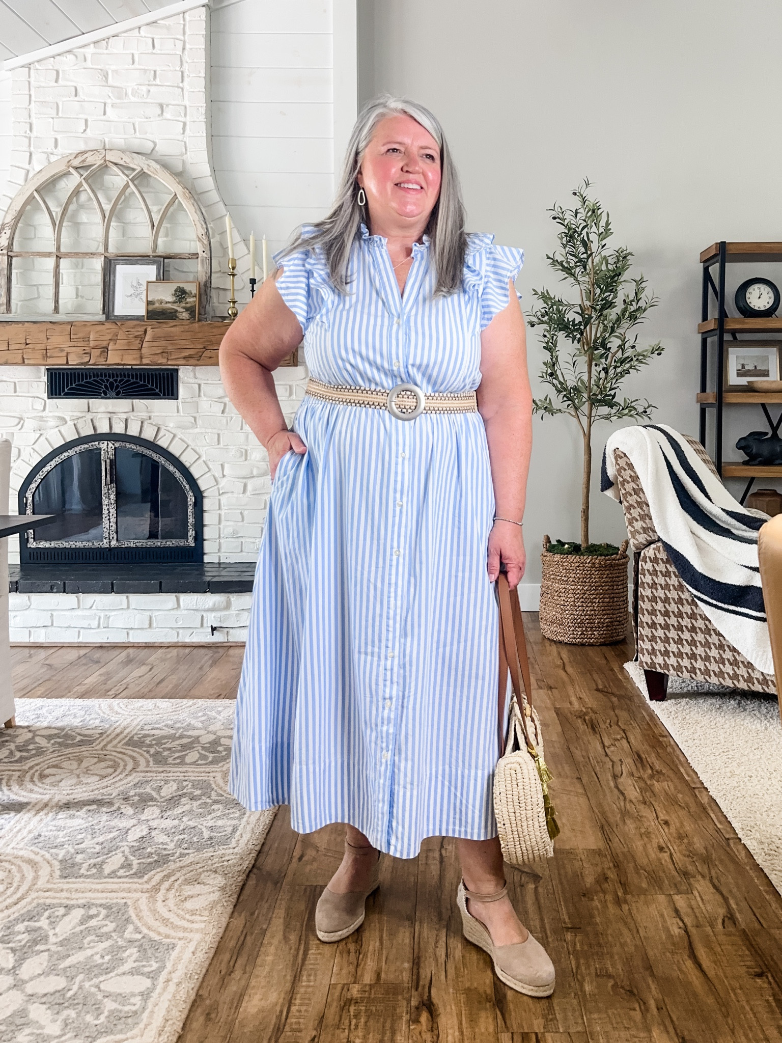 This Walmart dress with the flutter sleeves is perfect for balancing a large bust, tummy, or bottom half. Wearing a size XL.  *Measurements are listed in my profile page for size reference. 

Plus size summer outfit 
Plus size wedding guest dress 
Midsize style 
Midsize dresses 



#LTKplussize #LTKmidsize #LTKfindsunder50