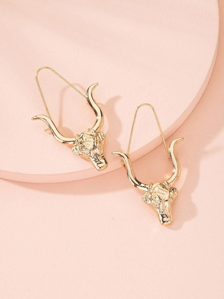 Bull Head Hoop Earrings | SHEIN