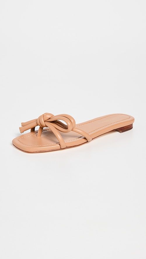 Hadley Leather Bow Flat Sandals | Shopbop