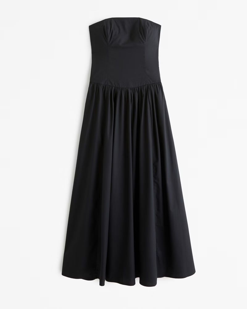 Women's Strapless Drop-Waist Maxi Dress | Women's Dresses & Jumpsuits | Abercrombie.com | Abercrombie & Fitch (US)