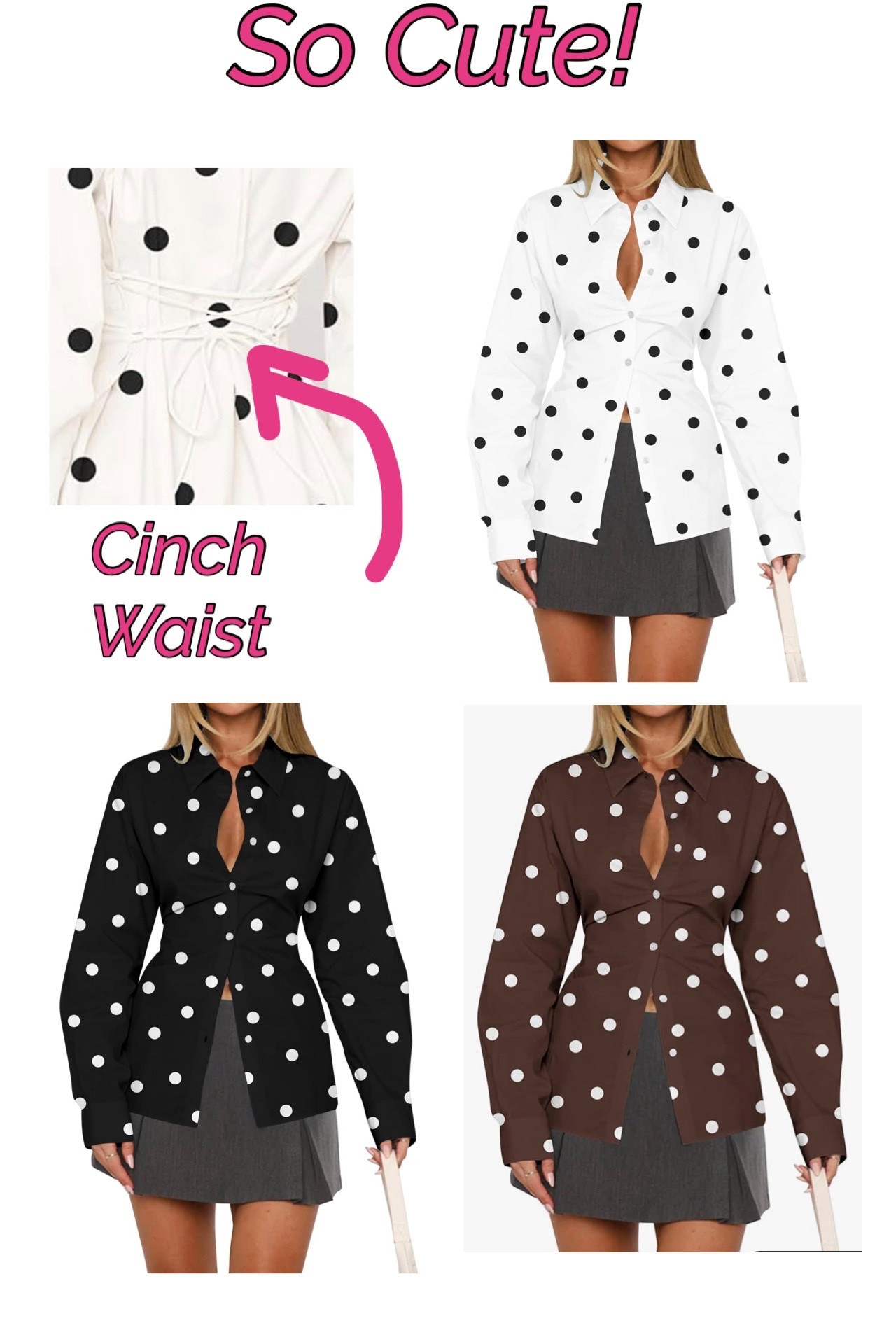 These cinch waist button up shirts are extremely flattering. Generous in size and come in every solid color imaginable!  They can be easily casual or career pieces  

#LTKootd #LTKWorkwear #LTKSaleAlert