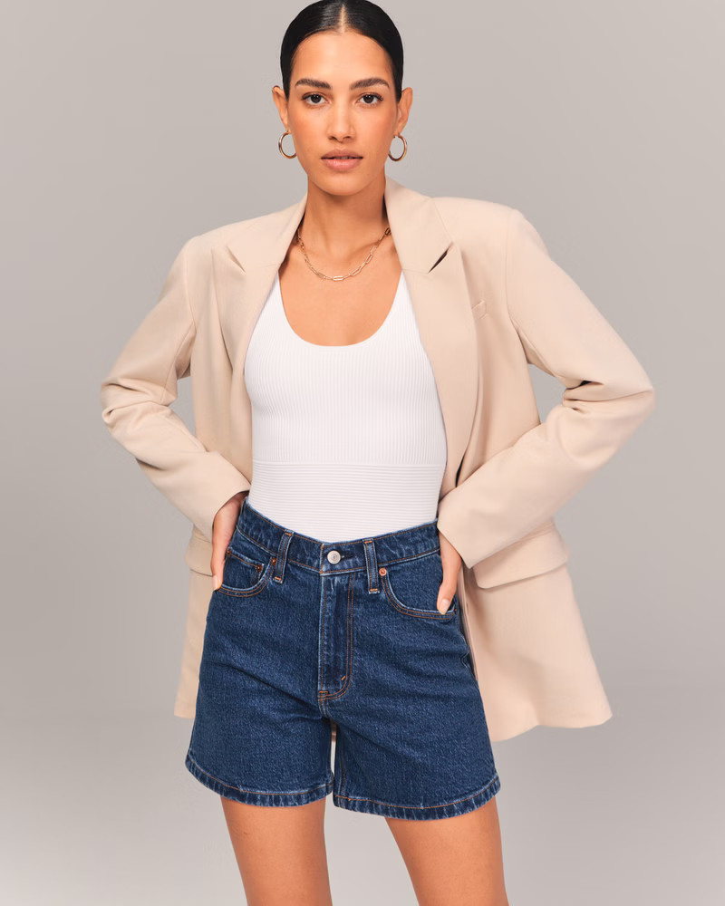 Women's High Rise Dad Shorts | Women's Bottoms | Abercrombie.com | Abercrombie & Fitch (US)