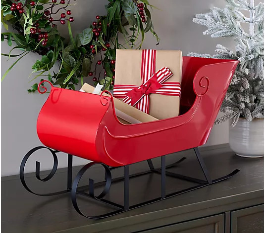 Decorative Metal Sleigh by Valerie - QVC.com | QVC