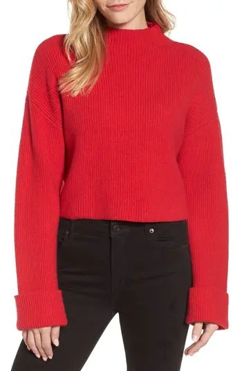 Women's Kenneth Cole New York Wide Cuff Mock Neck Sweater | Nordstrom
