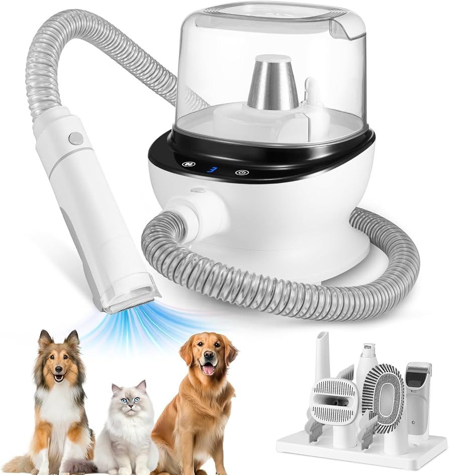 Dog Grooming Vacuum for Shedding & Pet Grooming Vacuum 2.8L Dust Cup Dog Grooming Kit 7 in 1 Pet ... | Amazon (US)