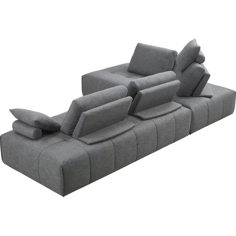 Gracelyn 124'' 100% Polyester Reversible Modular Seating Component Sectional | Wayfair North America