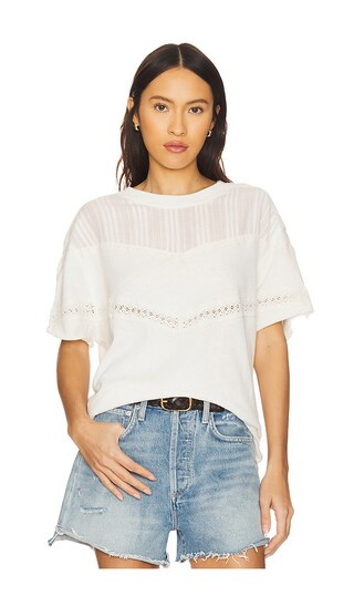 Free People Dorothy Tee in Ivory. - size M | Revolve Clothing (Global)