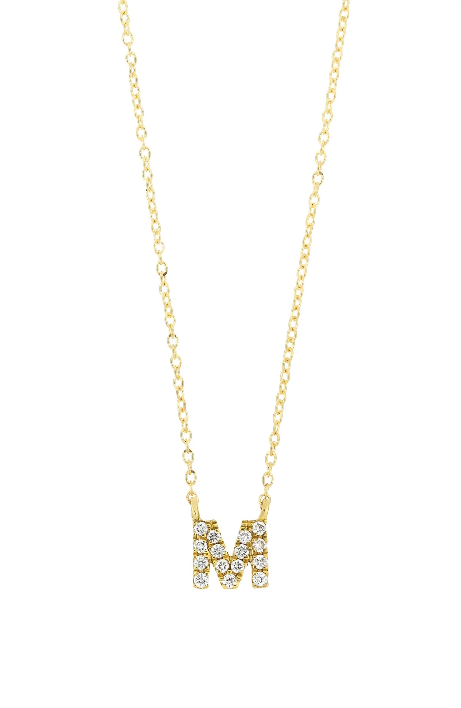 Icon Pavé Diamond Initial Pendant Necklace | Nordstrom