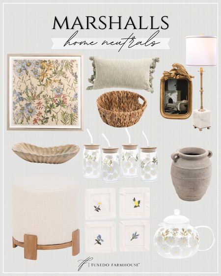 Marshalls - Home Neutrals

I love the botanical inspiration in these new arrivals from Marshalls.  How cute will those glasses look for a sip out on the patio?

Seasonal, home decor, ottoman, pillows, baskets, bowls, vases, teapot, drink ware, picture frames, wall artt

#LTKFindsUnder50 #LTKHome #LTKSeasonal