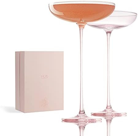 MU16 Champagne Glasses Crystal Large Red Wine Glass For Birthday Christmas Wedding Anniversary-Flami | Amazon (US)