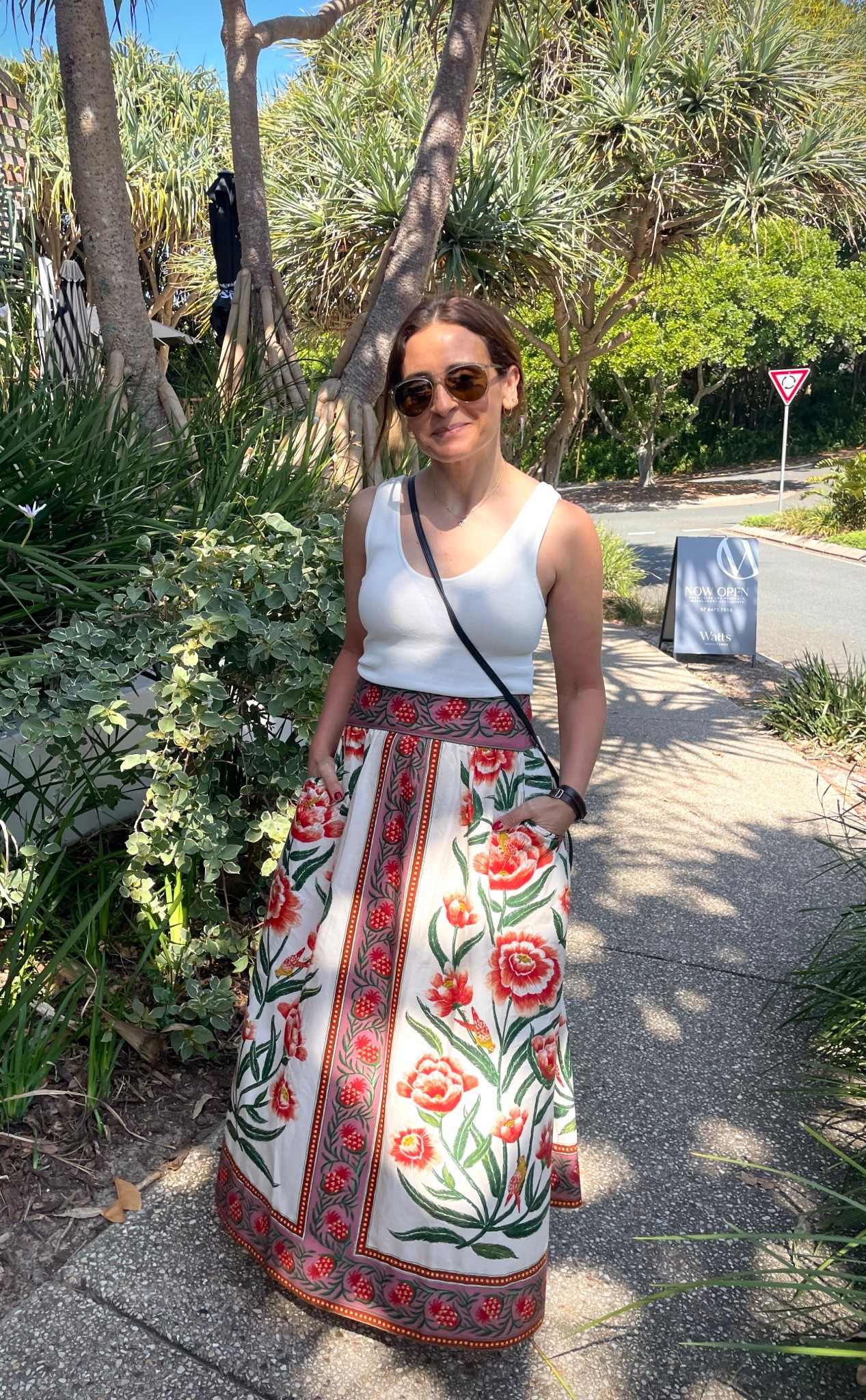 Farm Rio skirt size XS, H&M Studio tank size XS. Saint Laurent sunglasses. 

#LTKaustralia #LTKspring