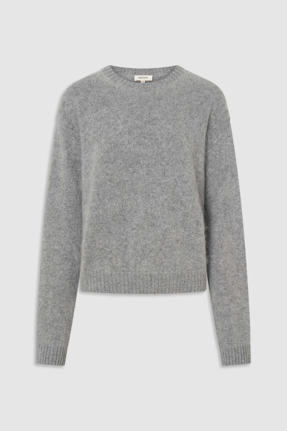 CASHMERE BLEND KNIT Grey Marle | Oroton